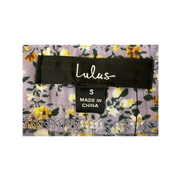 Lulu's shorts purple floral printed ruffled S - Picture 5 of 5